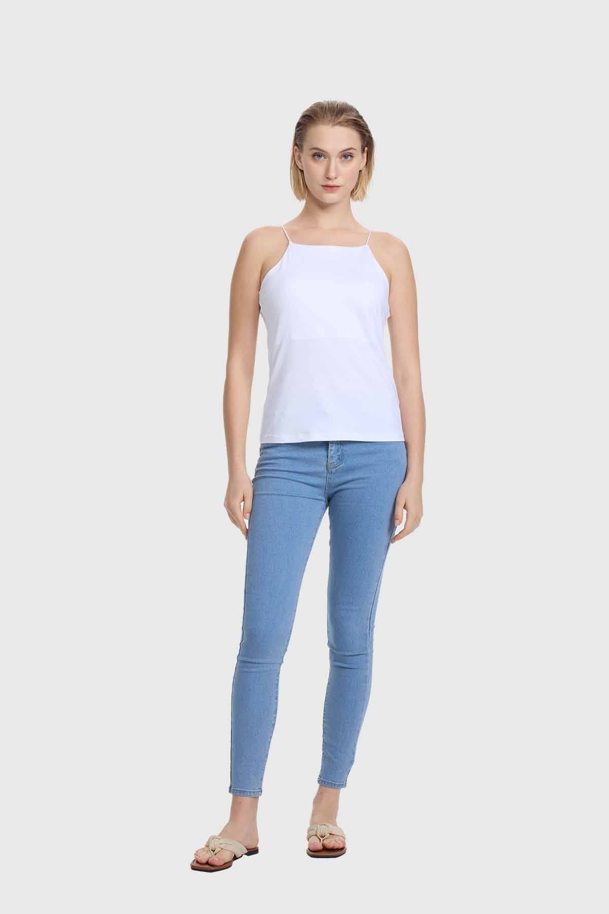 Polera Mujer Pabilo Delgado Blanco