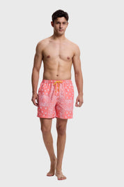Short De Baño Hombre Print Bandana Coral