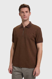 Polera Hombre Textura Chocolate
