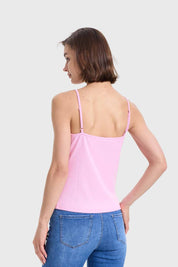 Polera Mujer Pábilo Rib Botones Rosado