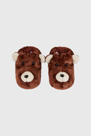 Pantufla Niño Perro Café