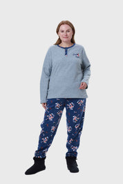 Pijama Mujer Polar Pant Gris