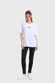 Polera Mujer Ojetillos Blanco