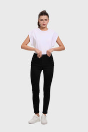 Jeans Mujer Skinny Ojetillo Negro