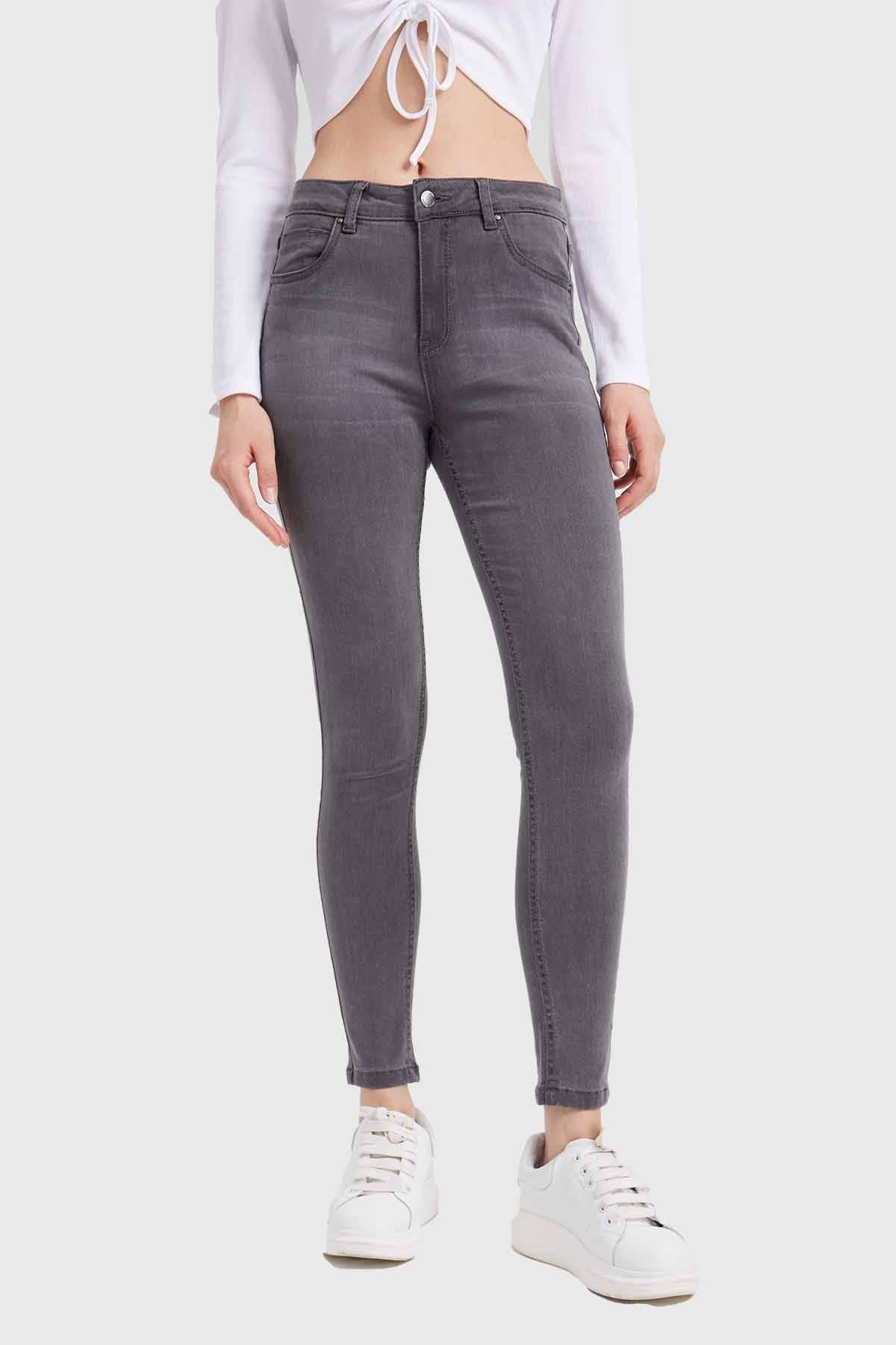 JEANS MUJER SUPER SKINNY ESTELA GRIS