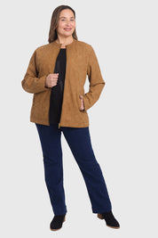 Chaqueta Mujer Gamuza Camel