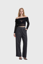 Polera Mujer Mesh Negro