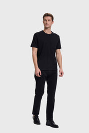 Polera Hombre Básica Con Bolsillo Negro