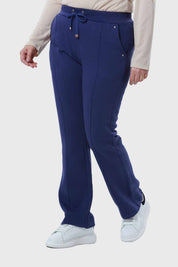 Pantalón Buzo Mujer Flare Clásico Azul