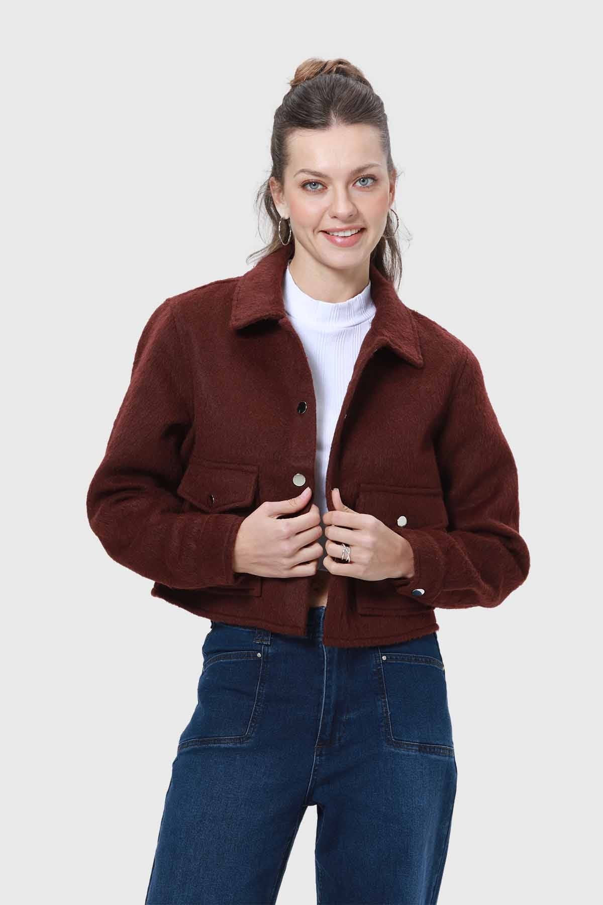 Chaqueta Mujer Sobrecamisa Chocolate