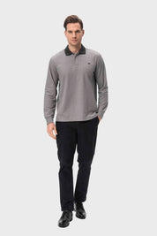 Polera Hombre Franja Gris