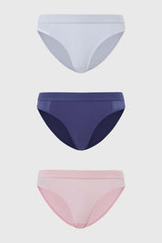 Calzón Mujer Tripack Bikini Algodón Blanco
