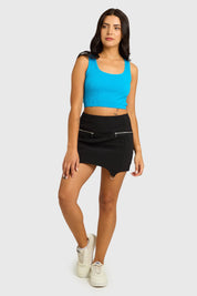 Falda Mujer Hebillas Negro