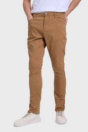 Jeans Hombre Slim Café