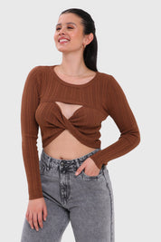 Sweater Mujer Café