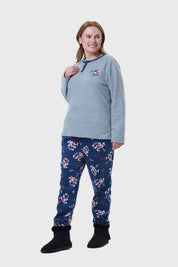 Pijama Mujer Polar Pant Gris