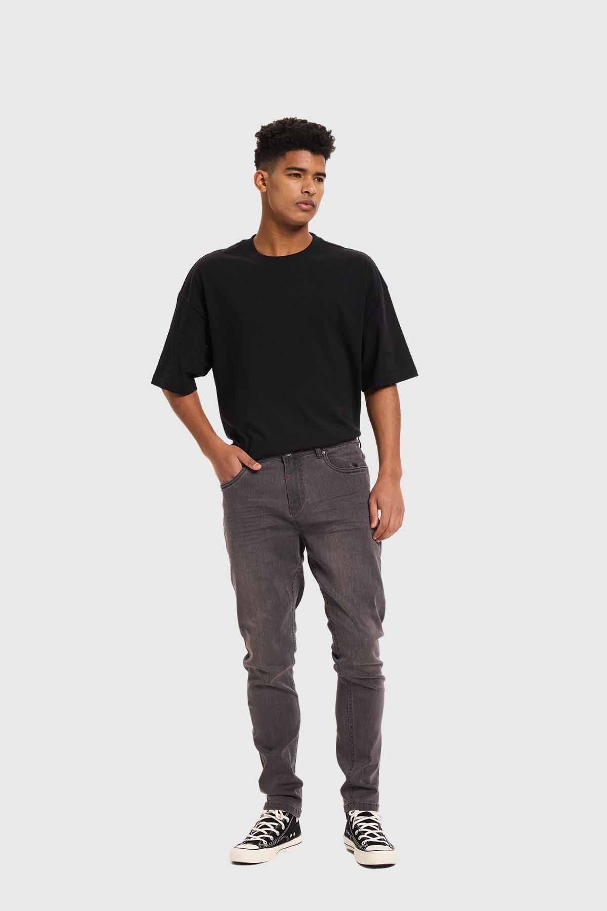 Jeans Hombre Skinny Gris