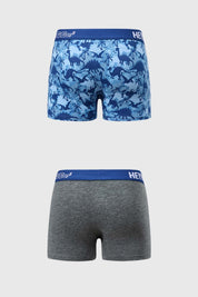 Boxer Niño Bipack Print Gris