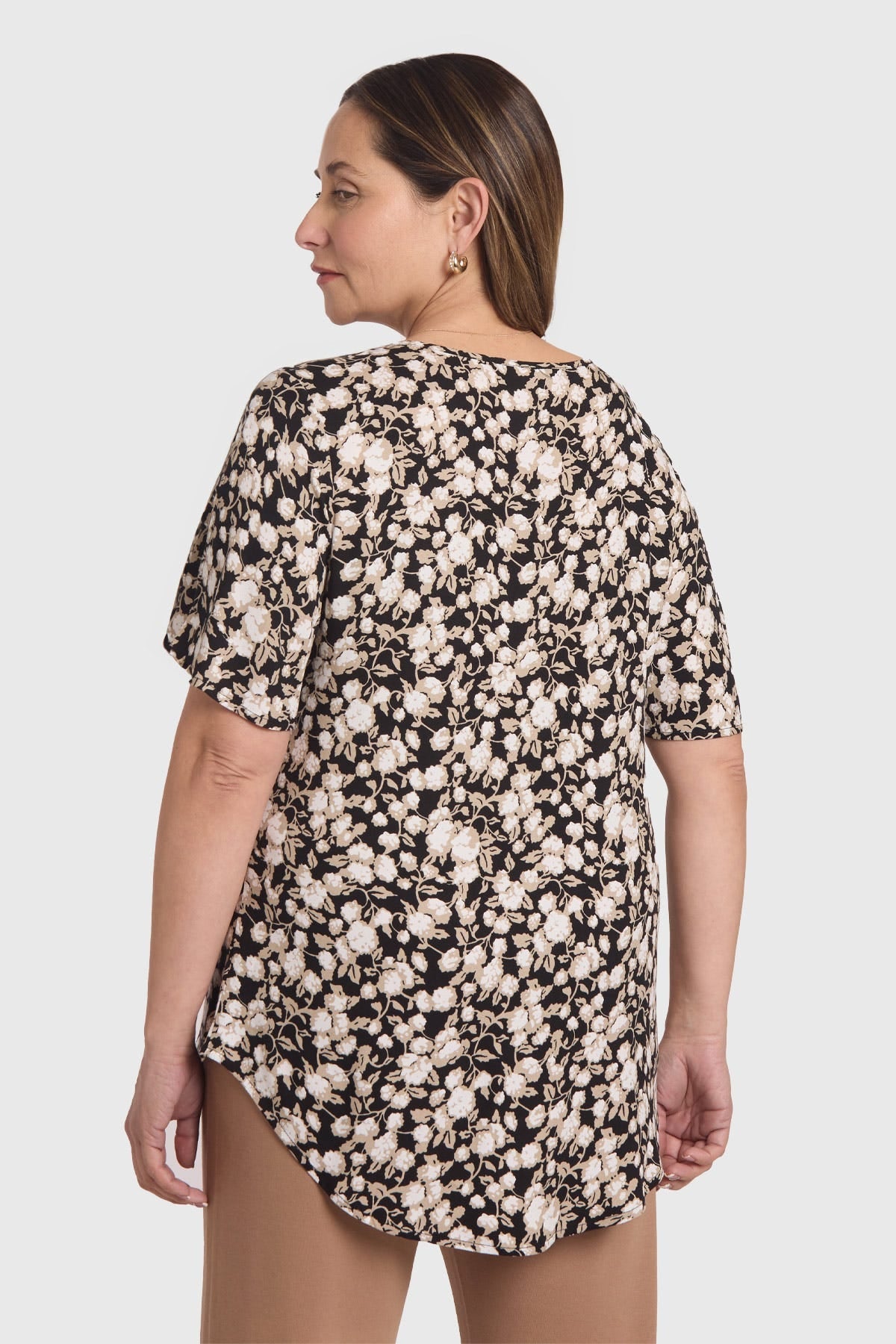 Blusa Mujer Estampada Negro