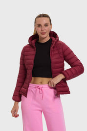 Parka Mujer Corta Plummy Burdeo