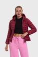 Parka Mujer Corta Plummy Burdeo