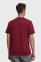 Polera Hombre Casual Básica Burdeo