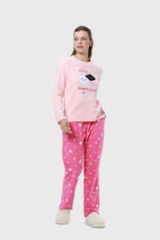 Pijama Mujer Polar Rosado