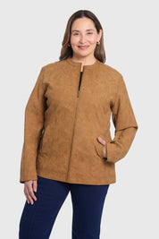 Chaqueta Mujer Gamuza Camel