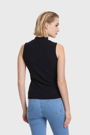 Polera Mujer Rib Negro