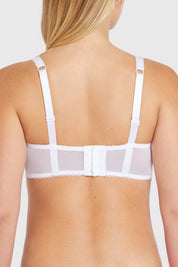 Sostén Mujer Copa Detalle Mesh Blanco