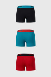 Boxer Hombre Tripack Corto Rojo
