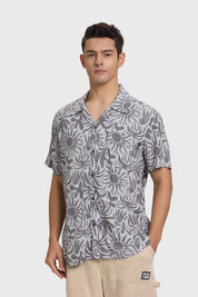 Camisa Hombre Guayaber Tropical Gris