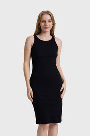 Vestido Mujer Halter Midi Negro