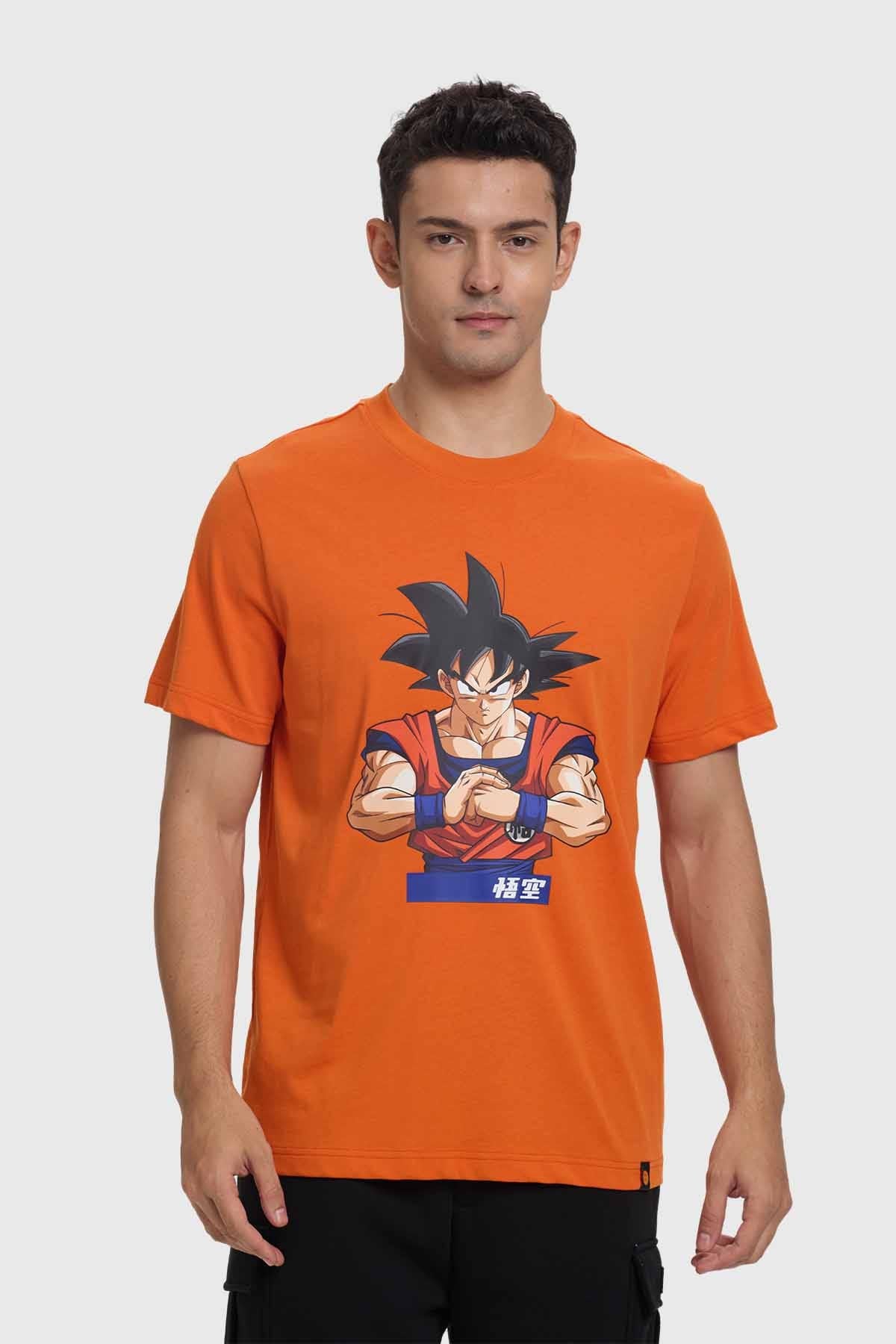Polera Hombre Dragon Ball Naranjo