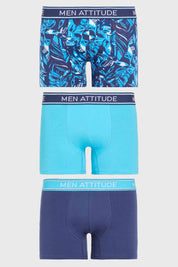 Boxer Tripack Turquesa