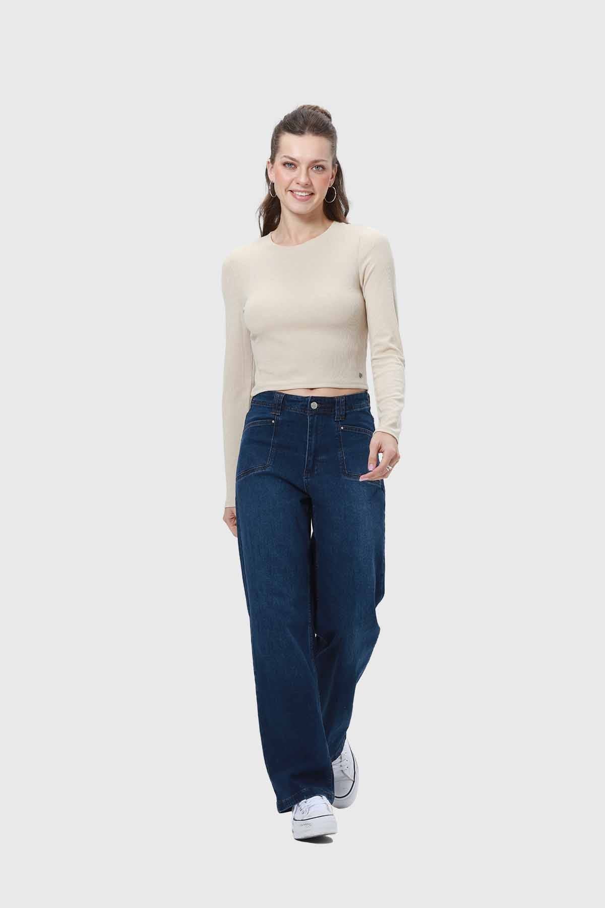 Polera Mujer Rib Beige
