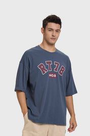 Polera Hombre College Azul Índigo