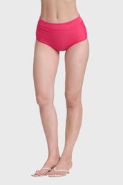 Traje De Baño Mujer Calzon Tiro Alto Fucsia
