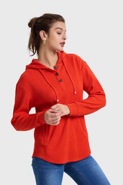 Polerón Mujer Cerrado Naranjo