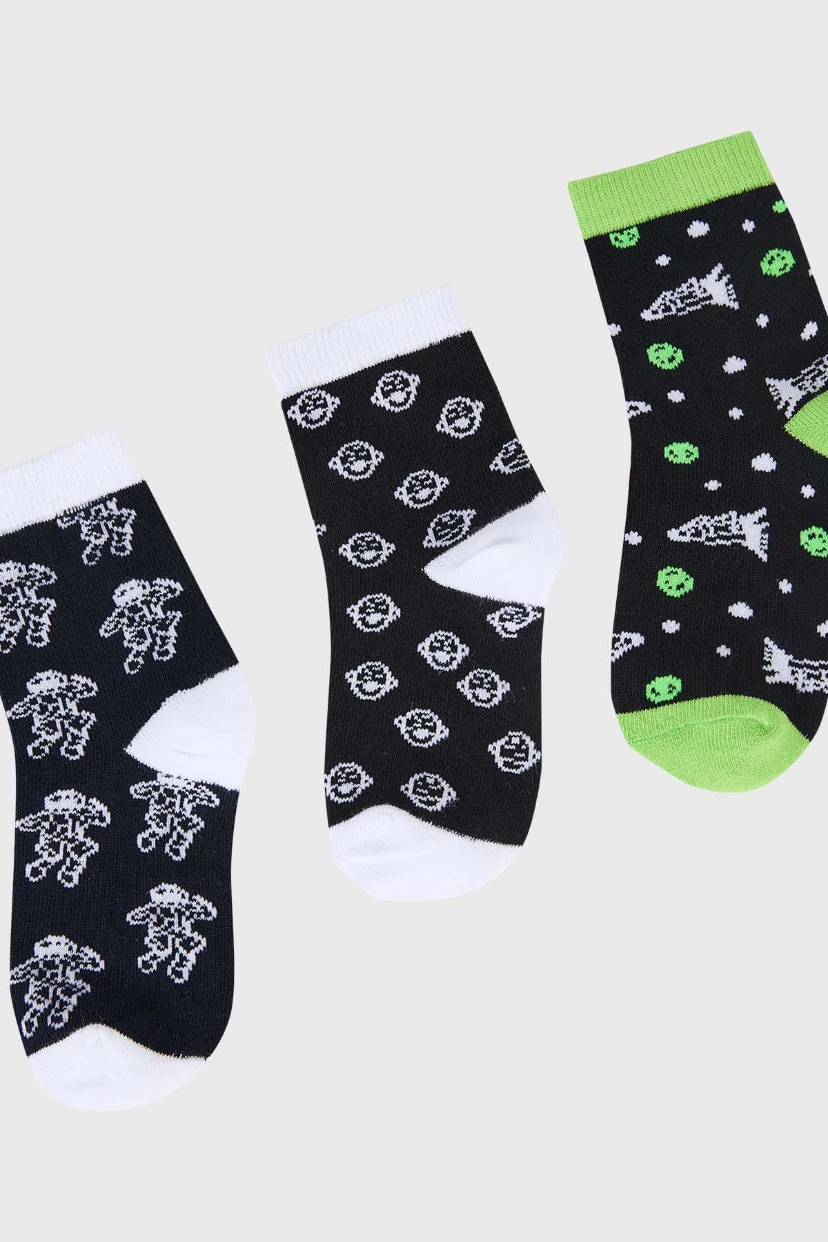 Calcetín De Vestir Niño Tripack Negro