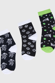 Calcetín De Vestir Niño Tripack Negro