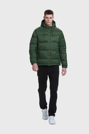PARKA HOMBRE BÁSICA LISA VERDE