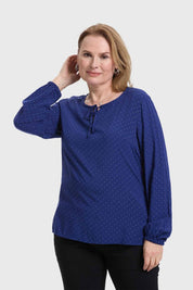 Blusa Mujer Abotonada Azul