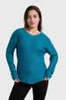 Sweater Mujer Listado Turquesa