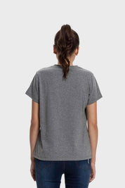 Polera Mujer Básica Print Gris