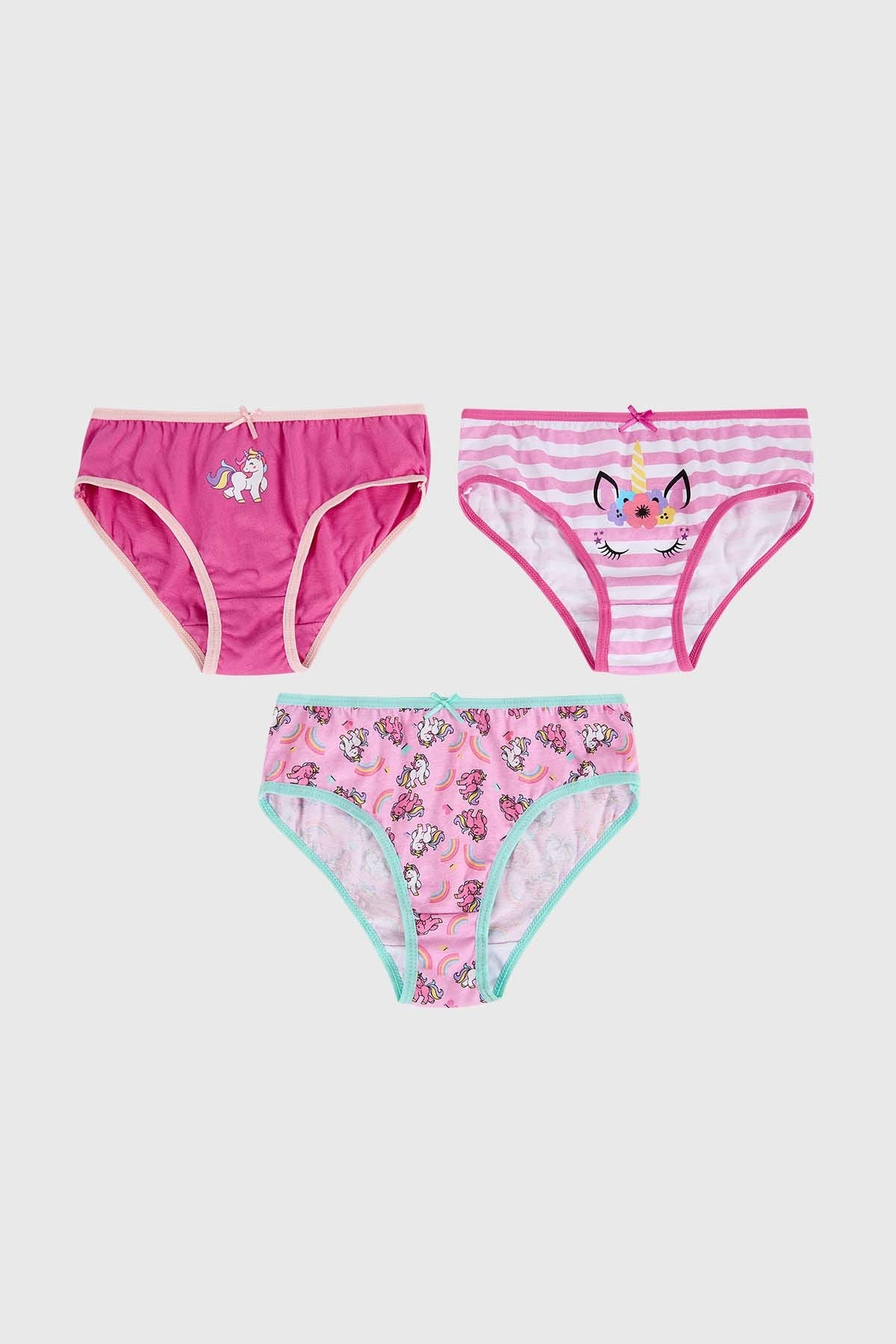 Calzón Niña Tripack Niña Print Fucsia