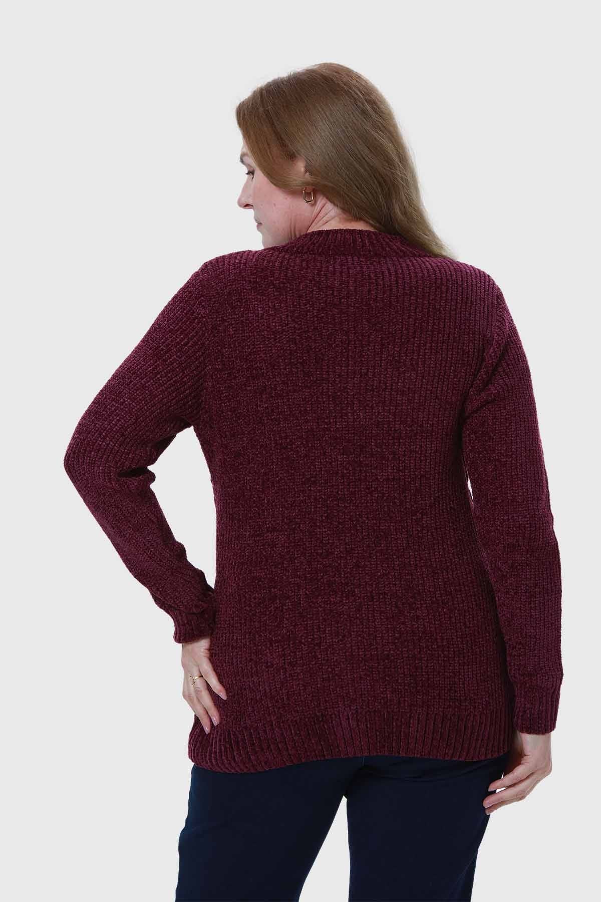 Sweater Mujer Tejido Morado