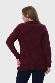 Sweater Mujer Tejido Morado