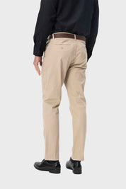 Pantalón Hombre Chino Cinturón Beige