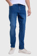 Jeans Hombre Rotura Bolsillo Azul Índigo